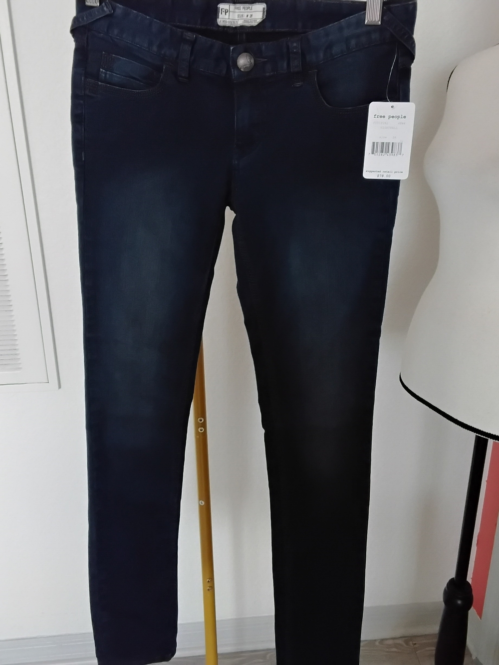 Free People Midnight Wash Skinny Jeans